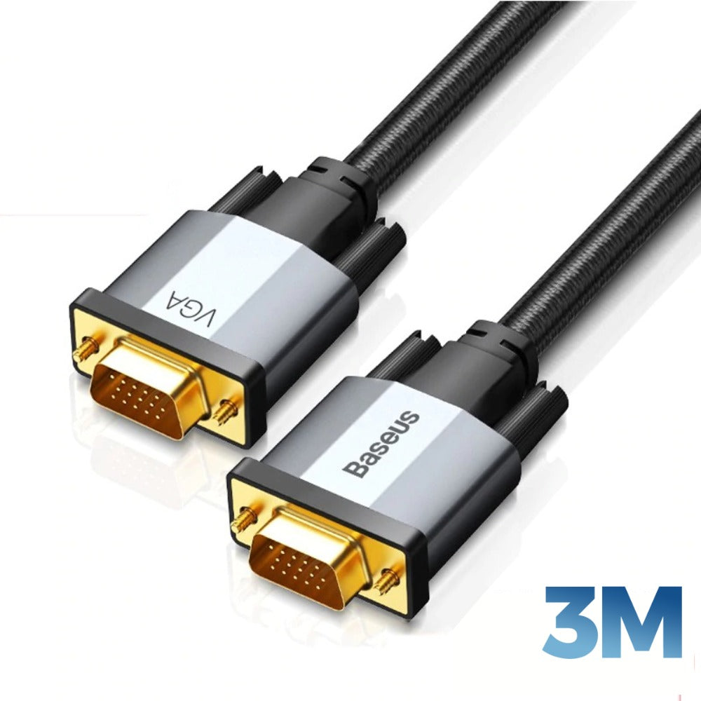 Baseus Enjoyment 1080P 15 Pin VGA Male to VGA Male Cable (3m)