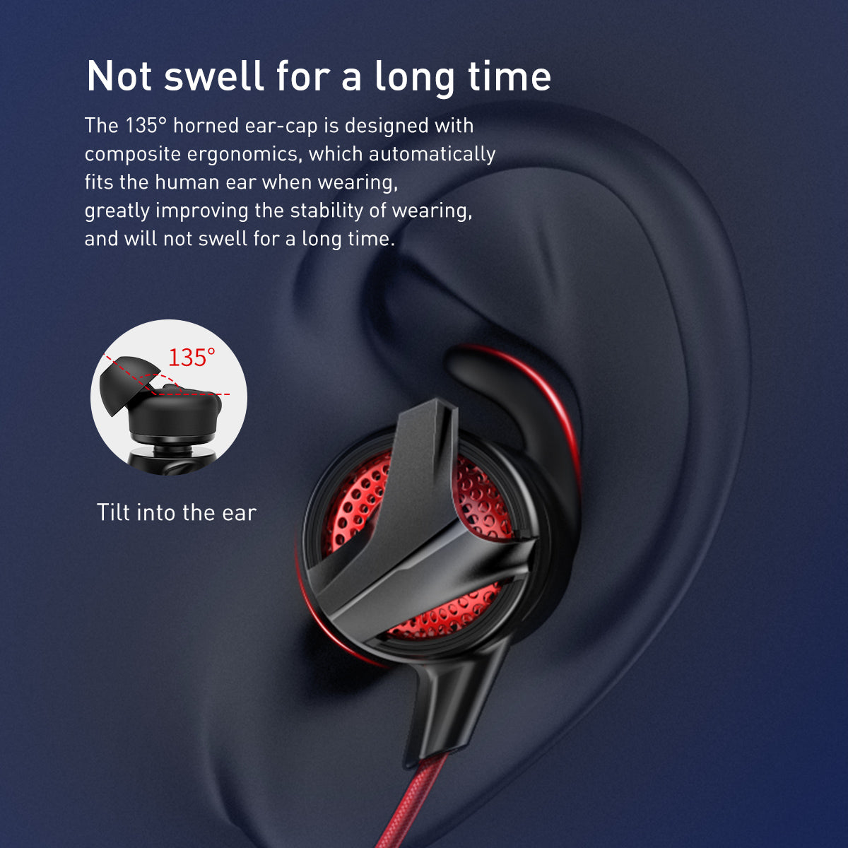 Baseus GAMO 3.5mm Wired HiFi In-Ear H15 Gaming Headset Earphones for mobile