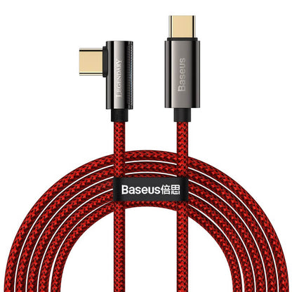 Baseus 2m Legendary Series QC3.0 PD 100w USB C to USB C Elbow Bend Fast Charging Red Cable