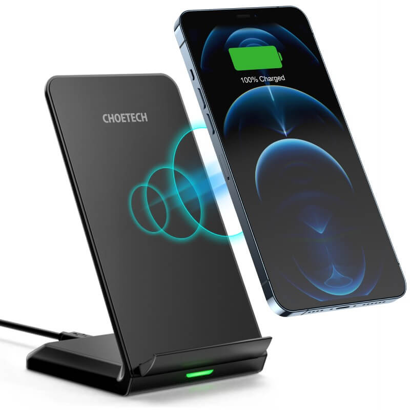 CHOETECH 15W Wireless Charger Fast Charging Upright Stand