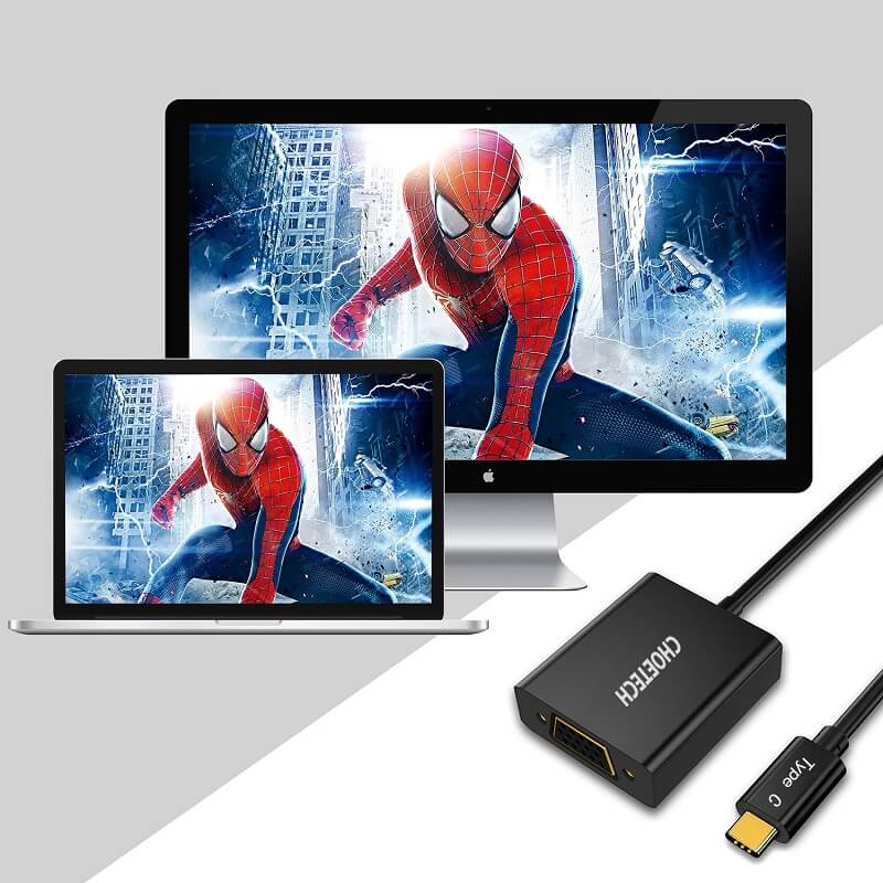 CHOETECH 1080P USB Type C to VGA Adapter - Thunderbolt 3 (HUB-V01)