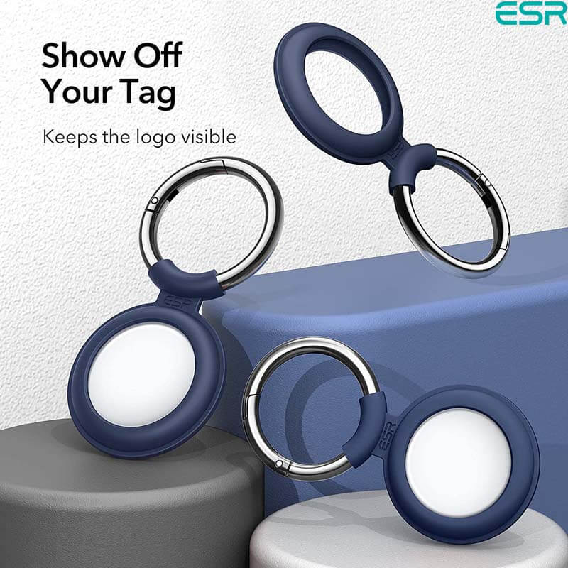 ESR AirTag (2021) Case | Blue Silicone Cloud Keychain