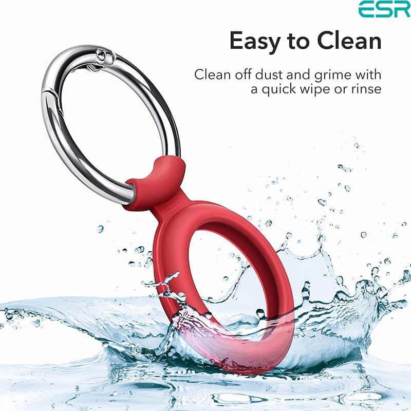 ESR AirTag (2021) Case | Red Silicone Cloud Keychain