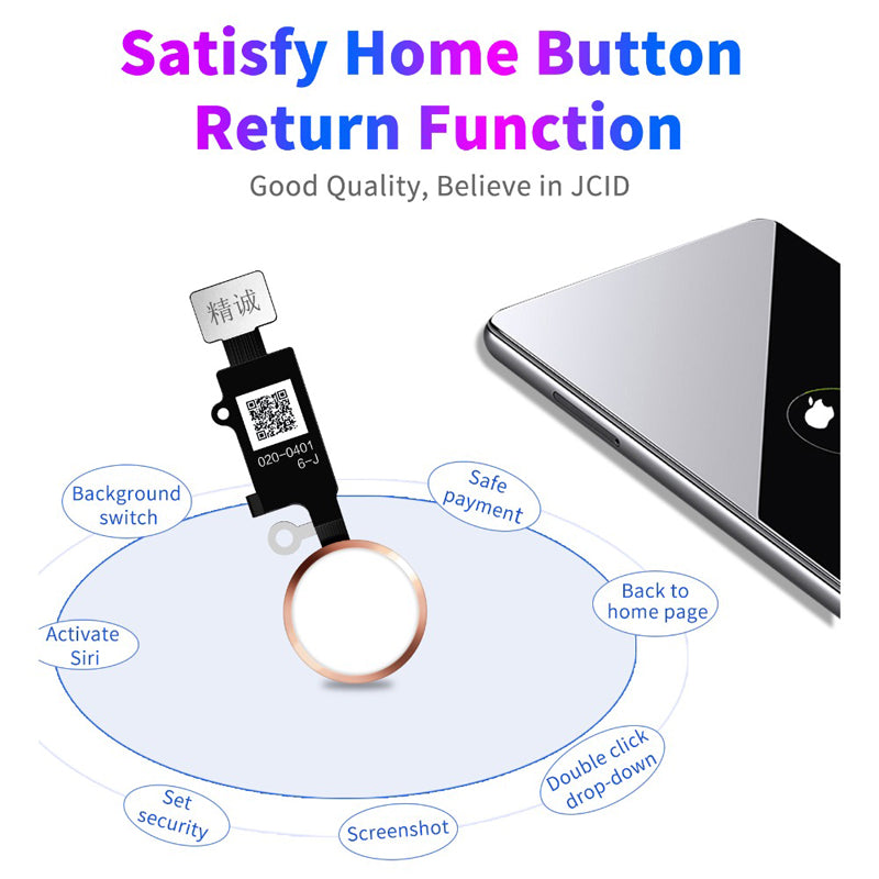 JC iPhone 7/8/7 Plus/8 Plus/SE 2020 Home Button with satisfy home button return function