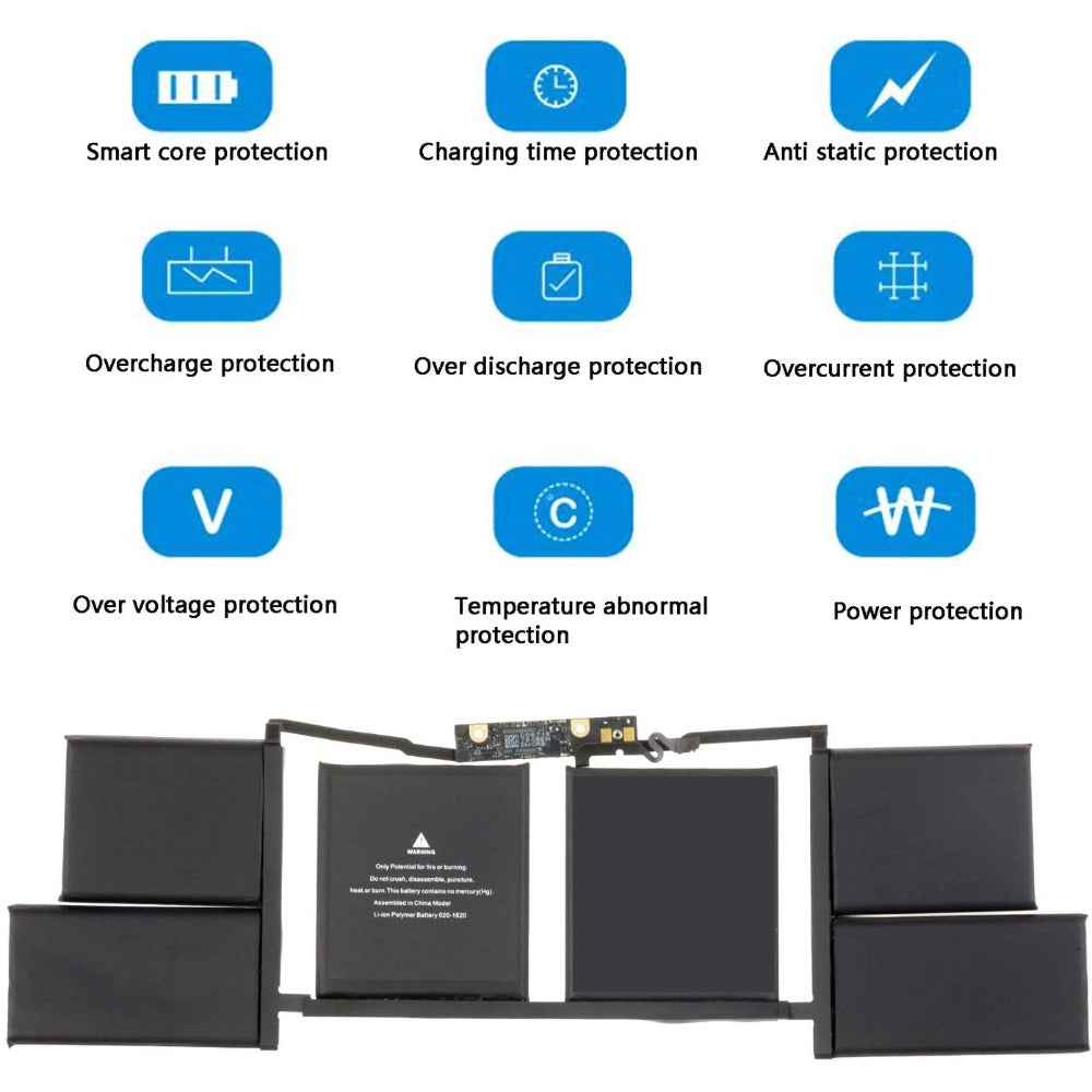 Macbook Pro 15" A1707 Battery Replacement for TouchBar Late 2016-2017 (Model A1820)