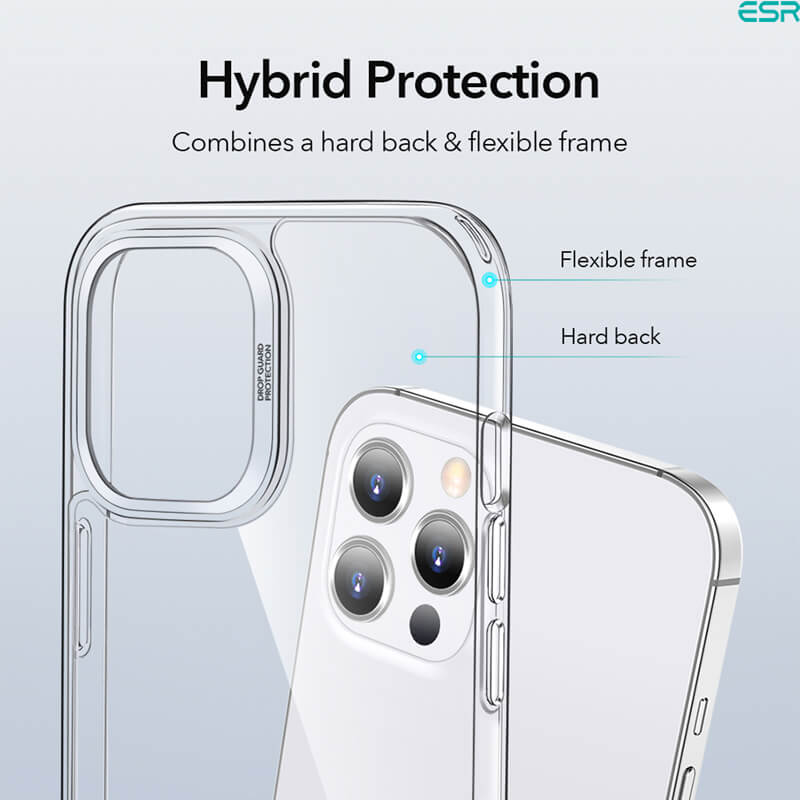 ESR iPhone 12/iPhone 12 Pro Case | Classic Hybrid Shock-Absorbing Protective Clear Bumper