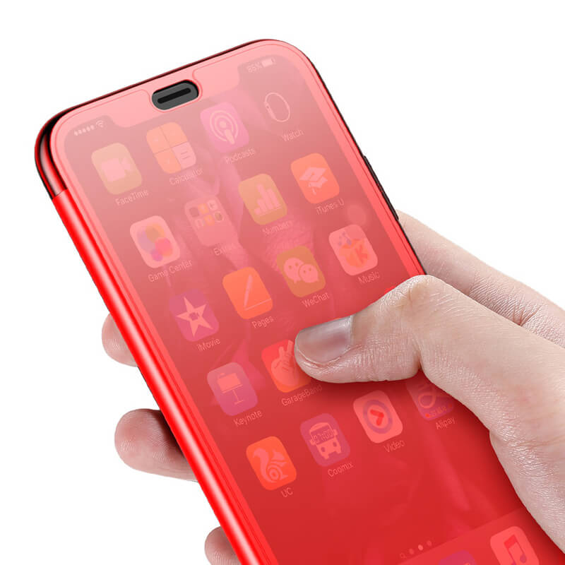 iPhone XS Case | BASEUS Touchable Flip Cover Red