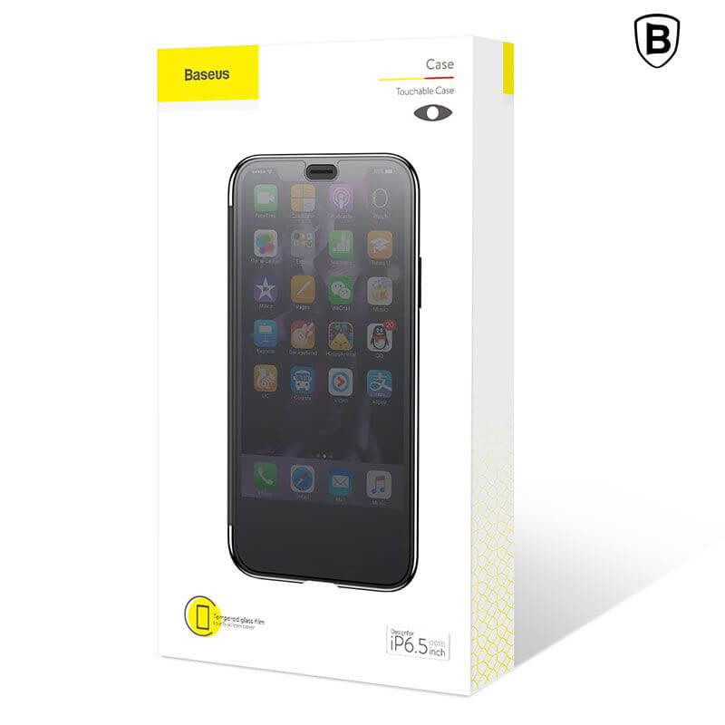 iPhone XS Max Case | BASEUS Touchable Flip Cover Black