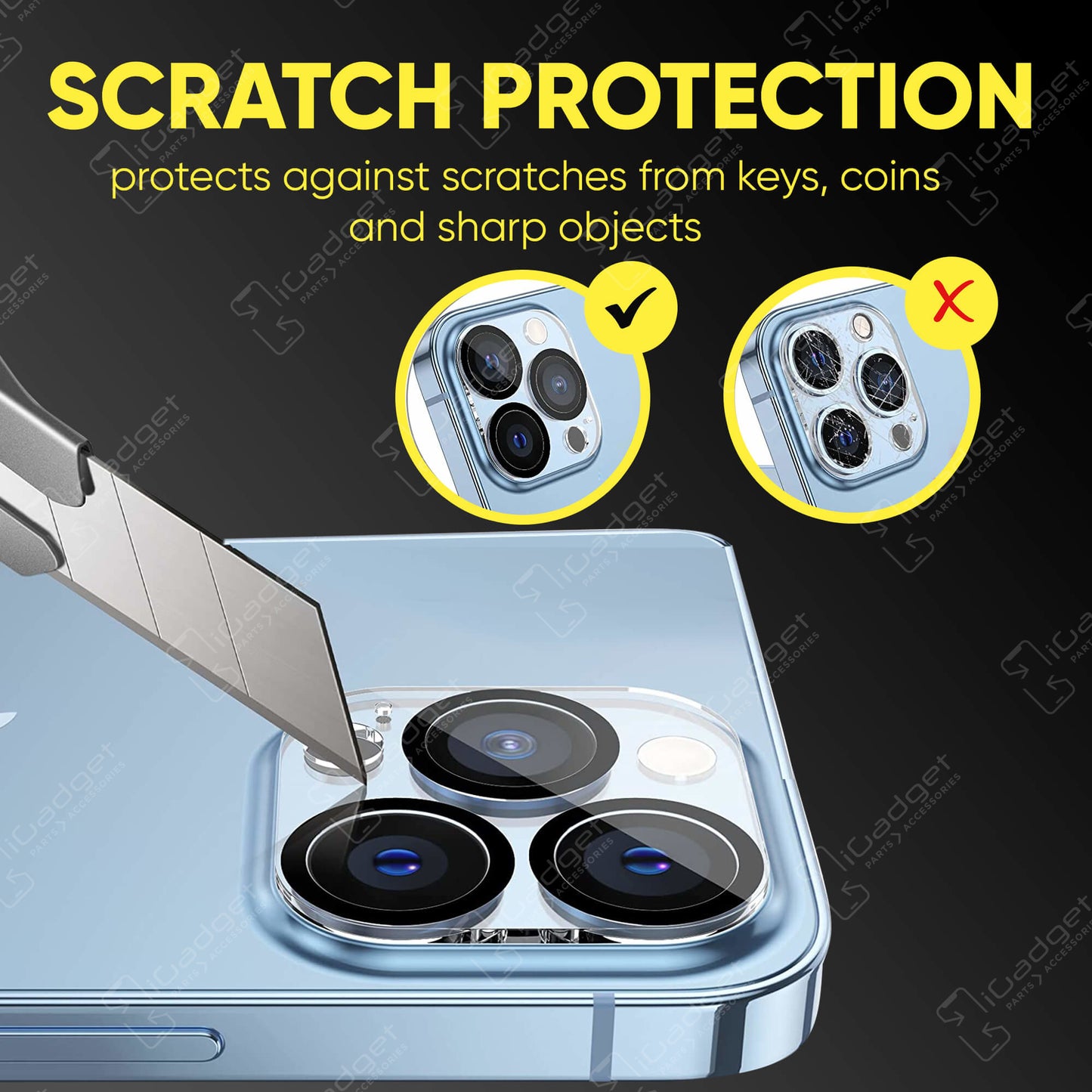 iPhone 13 Pro/iPhone 13 Pro Max Tempered Glass Camera Lens Cover Protector