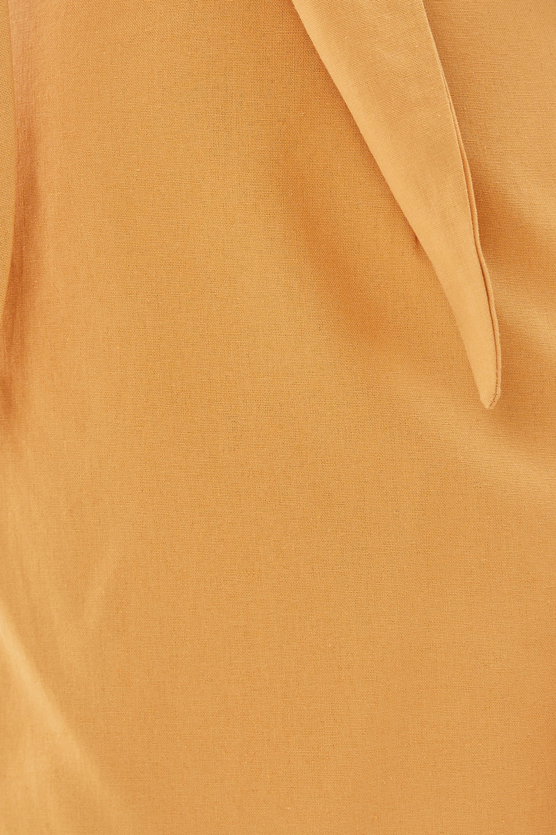 Linen Straight Skirt in Sunset – KLARRA