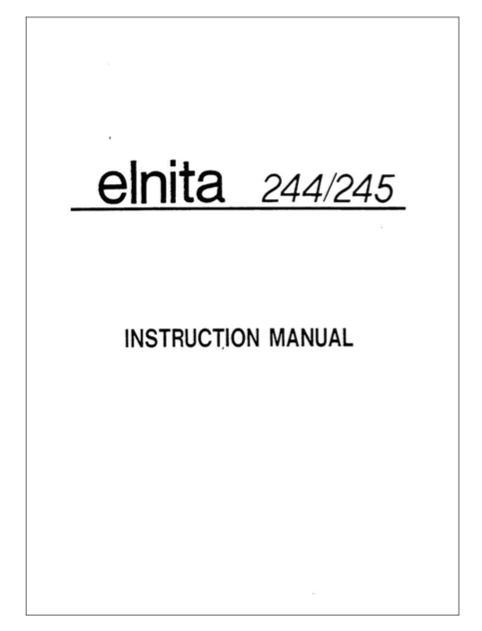 Elna Elnita Zz Manual