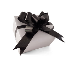 black wrapping ribbon