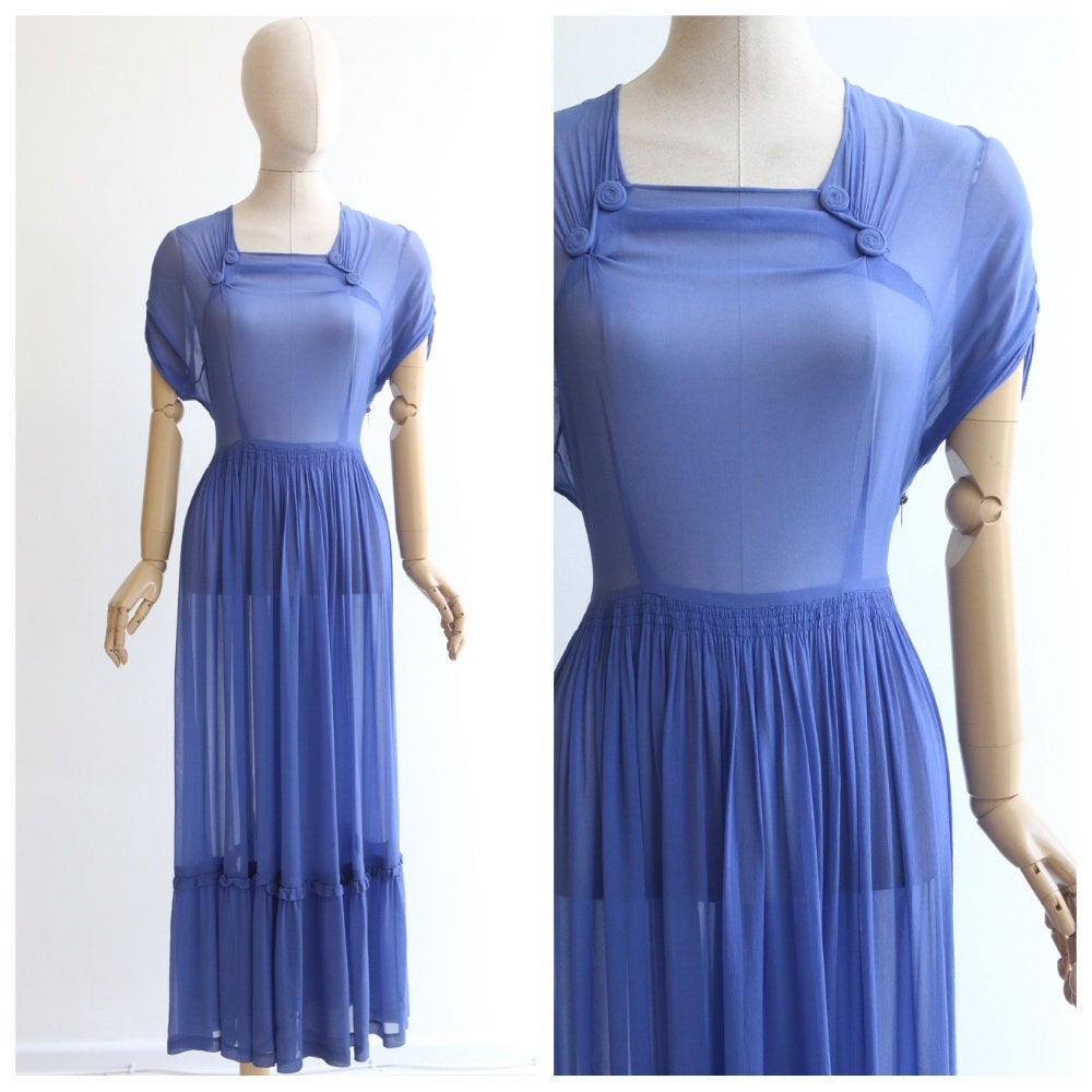 1930s chiffon dress