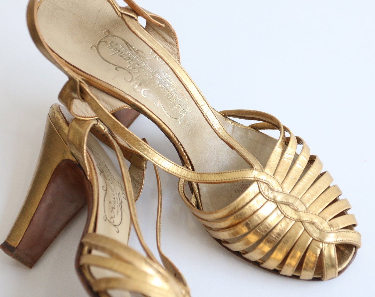 gold sandals heels uk