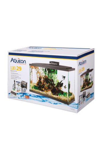  Aqueon NeoGlow LED Orange Aquarium Fish Tank Starter Kit, 10  Gallon : Pet Supplies