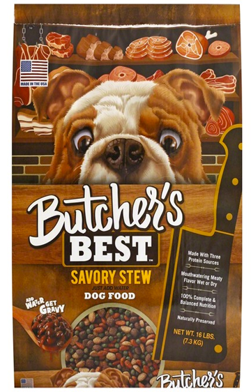 butchers dog food in gravy