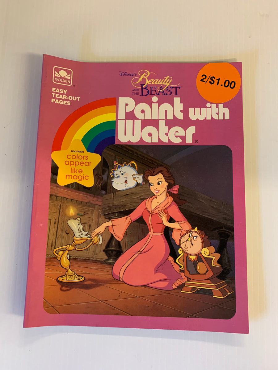 Vintage 1993 Golden Books Disney Beauty and the Beast Paint with Water