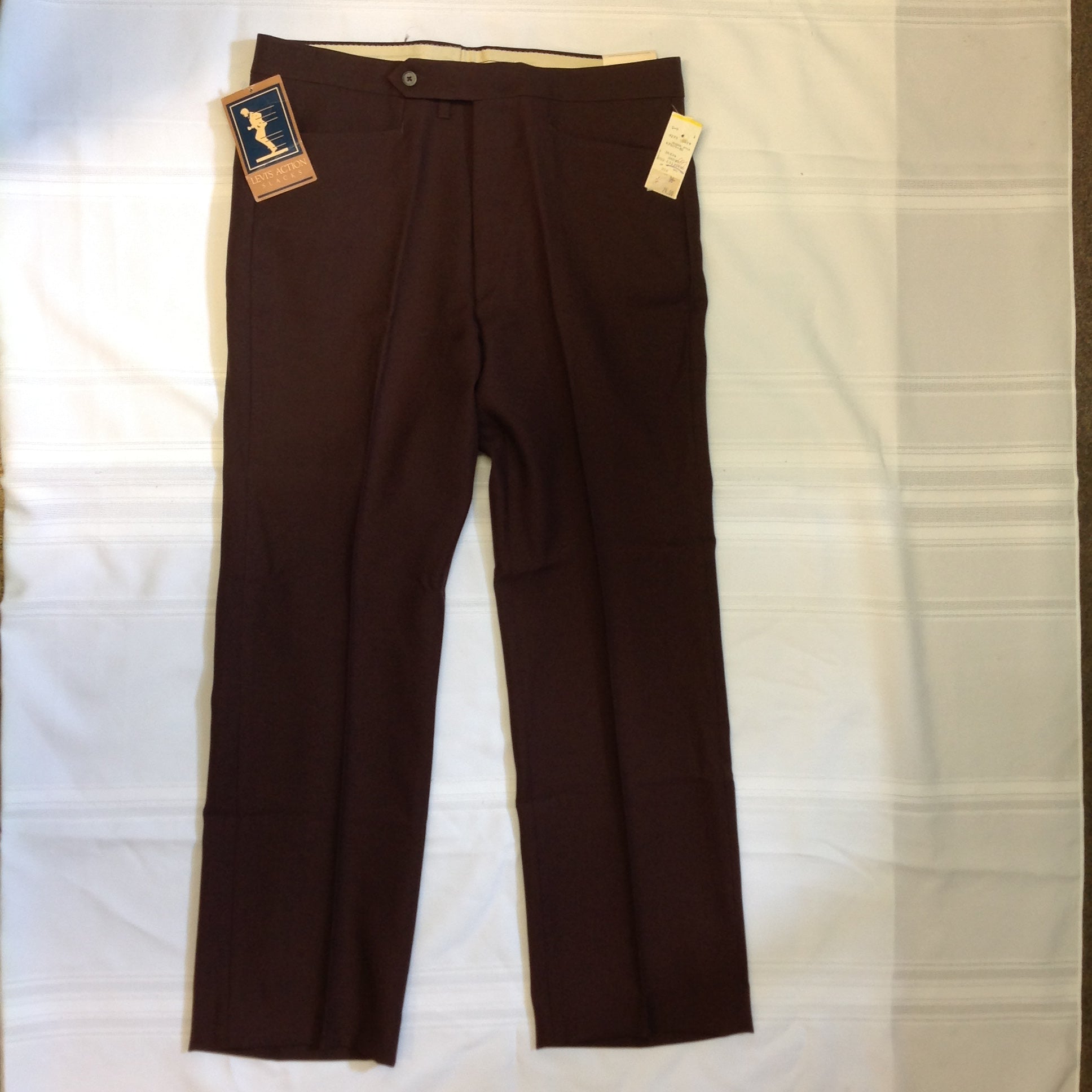 Vintage 1970's Dark Brown Levi's Action Slacks 36