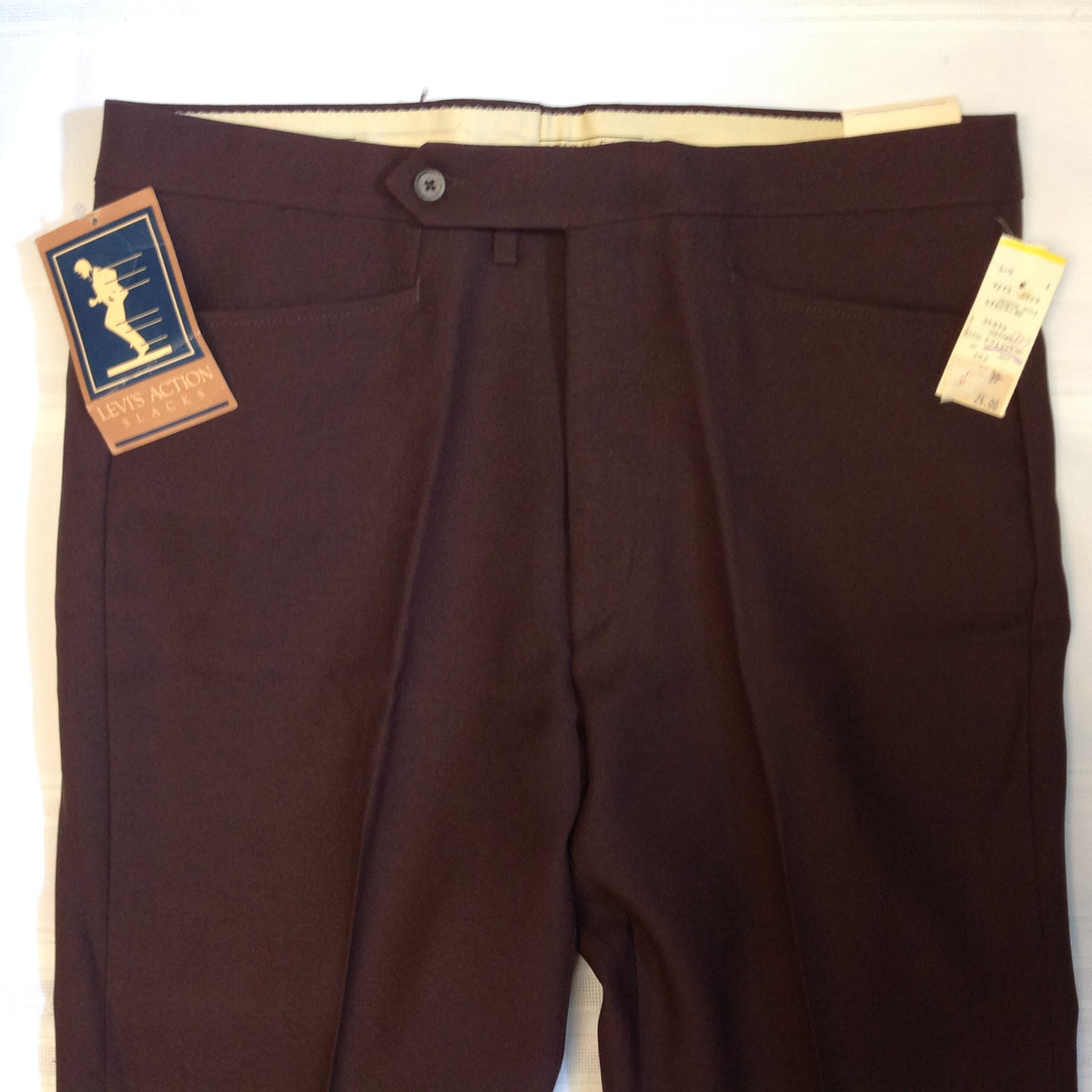 Vintage 1970's Dark Brown Levi's Action Slacks 36