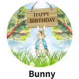 Bunny birthday backdrop