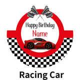 Racing car birthday backdrop