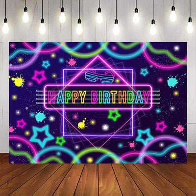 Welcome to 50th Birthday Party Prop Neon lights Las Vegas Theme Backdrop –  Mocsicka Party