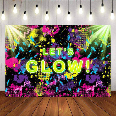 Welcome to 50th Birthday Party Prop Neon lights Las Vegas Theme Backdrop –  Mocsicka Party