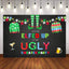 Mocsicka Elfed Up Ugly Sweater Party Backdrop Children's Party Decor Banners