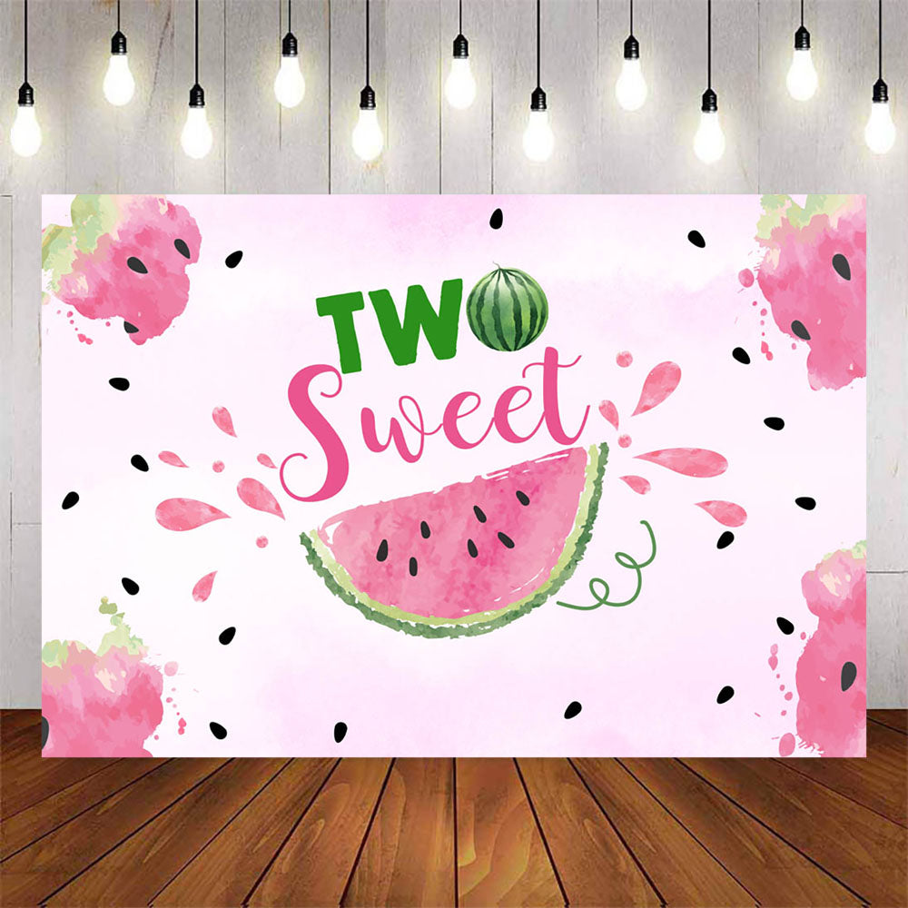 Mocsicka Two Sweet Watermelon Happy 2nd Birthday Party Props – Mocsicka ...