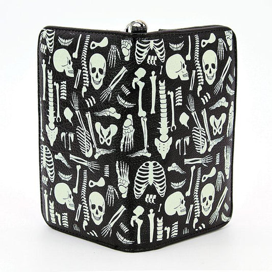 Things2Die4 Day of the Dead Sugar Skull Coffin Shaped Wallet With Removable  Wrist Strap