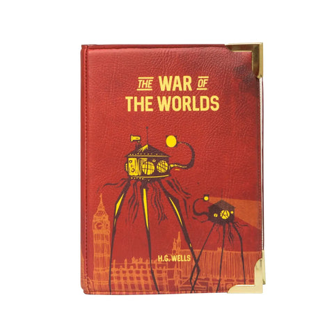 Well Read The War Of The Worlds Dark Red Book Crossbody Purse Small Bag