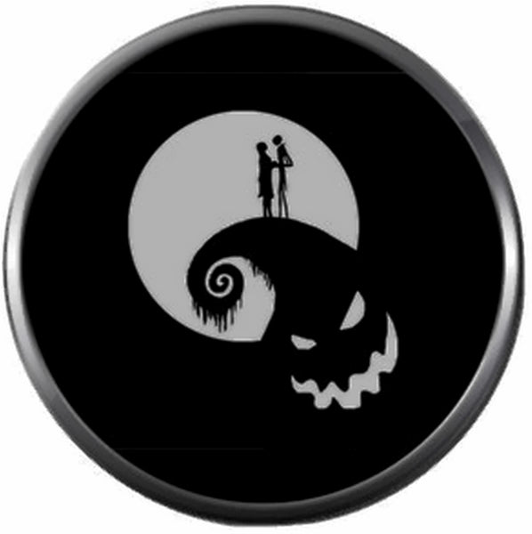Jack And Sally On Oogie Boogie Spiral Hill Halloween Town Nightmare Before Christmas Jack Skellington 18MM - 20MM Snap Jewelry Charm