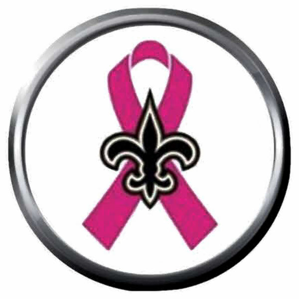 Breast Cancer Ribbon New Orleans Saints NFL Football Logo 18MM - 20MM ...