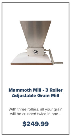 Mammoth Mill - 3 Roller Adjustable Grain Mill