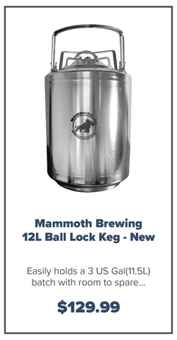 Mammoth Brewing 12L Ball Lock Keg - New