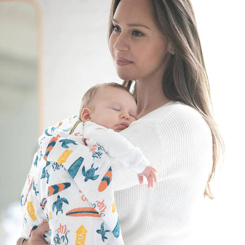 Mom holding baby