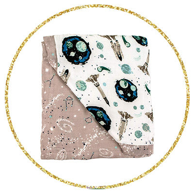 Bebe au Lait Space Super Snuggle Nursery Blanket for baby