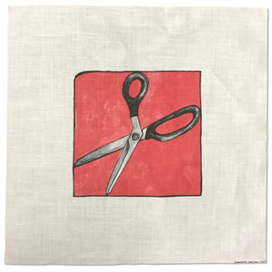 Scissors on Linen (2 colorways)