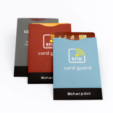 RFID Blocking Credit Card Sleeve Set by Sherpani promotes travel safety