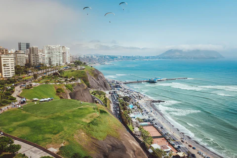 Aerial view of Lima, Peru