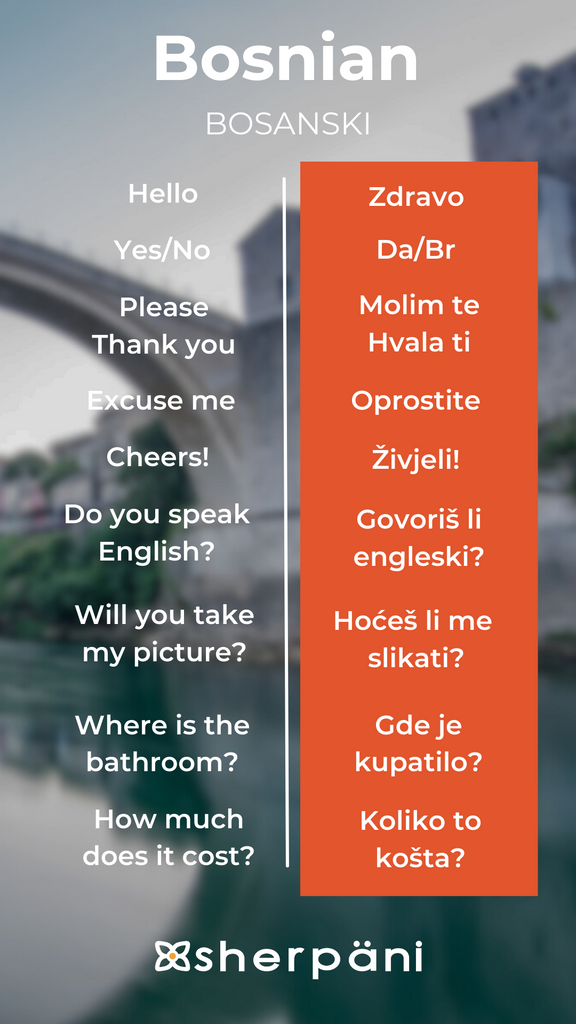 Sherpani Language Translation Wallpaper - Bosnian