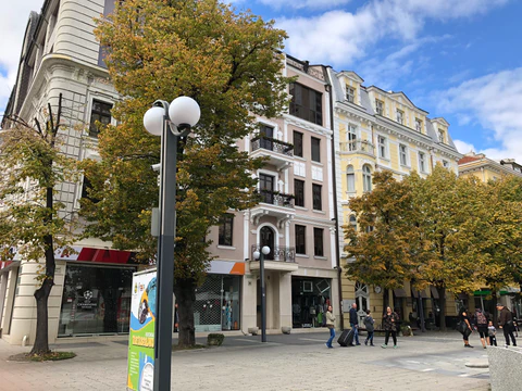 A street view in Stara Zagora, Bulgaria