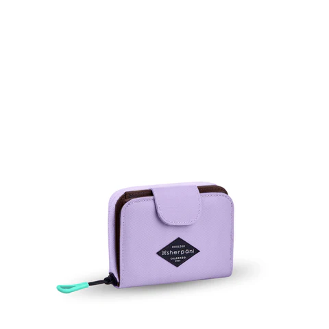 Image of Sherpani RFID wallet for women, the Barcelona in Lavender.