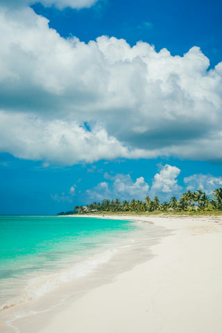 A pristine beach in the Bahamas