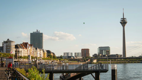 A cityscape view of Dusseldorf, Germany