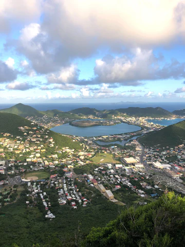 View from the Sky Explorer chairlift in Sint Maarten