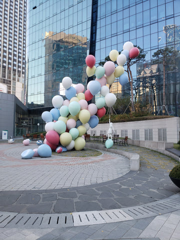 A balloon sculpture as public art in Seoul, South Korea
