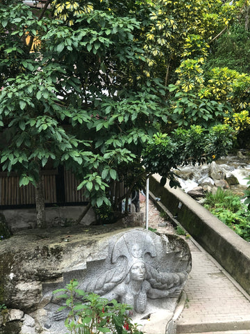 A statue in Aguas Calientes, Peru