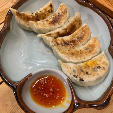 Gyoza appetizer from Ichiran, Shibuya restaurant