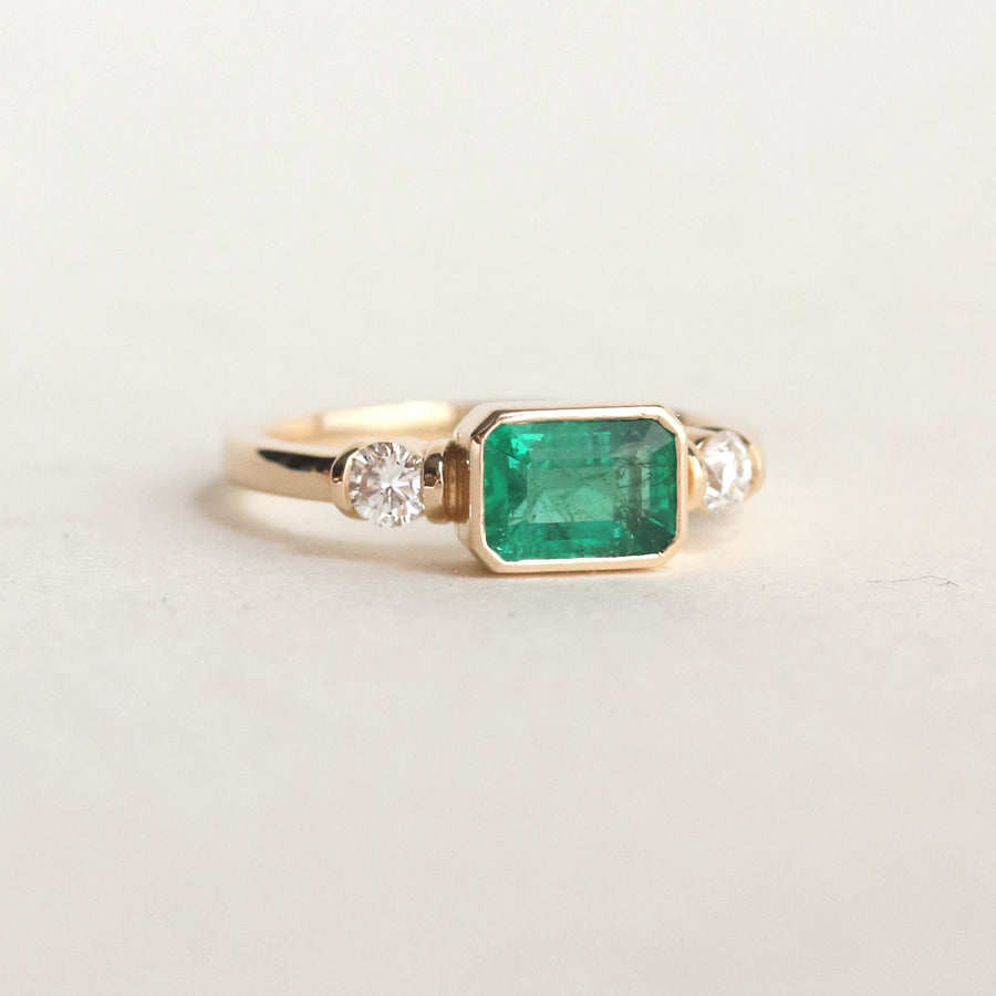East-West Emerald Engagement Ring | Winona Ring | Evorden
